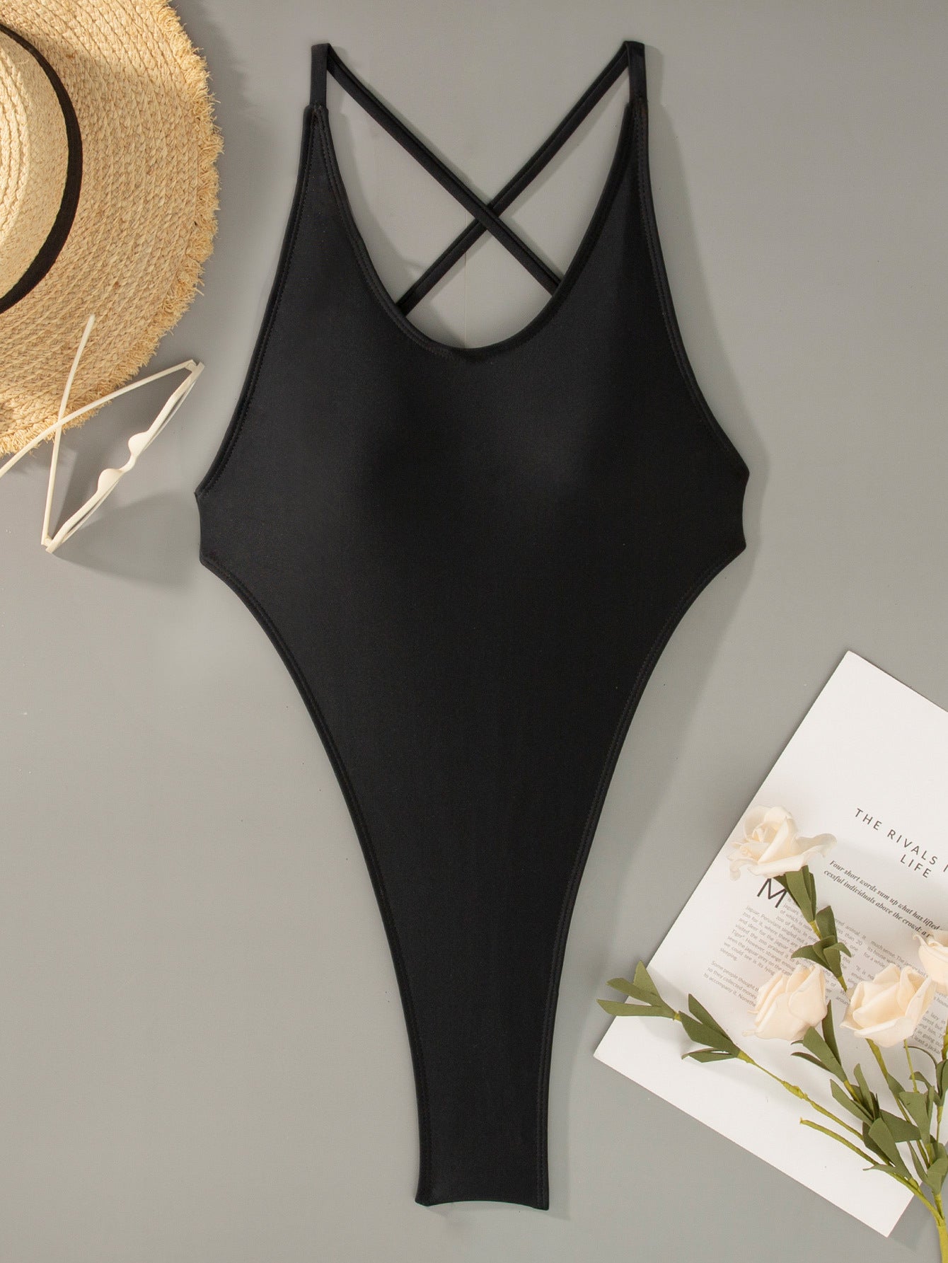 FREEDOMBEAUTY | 2025 New One-Piece Swimsuit Women's Sexy Halter Cross Hot Sale Bikini Swimwear Factory Direct Spot