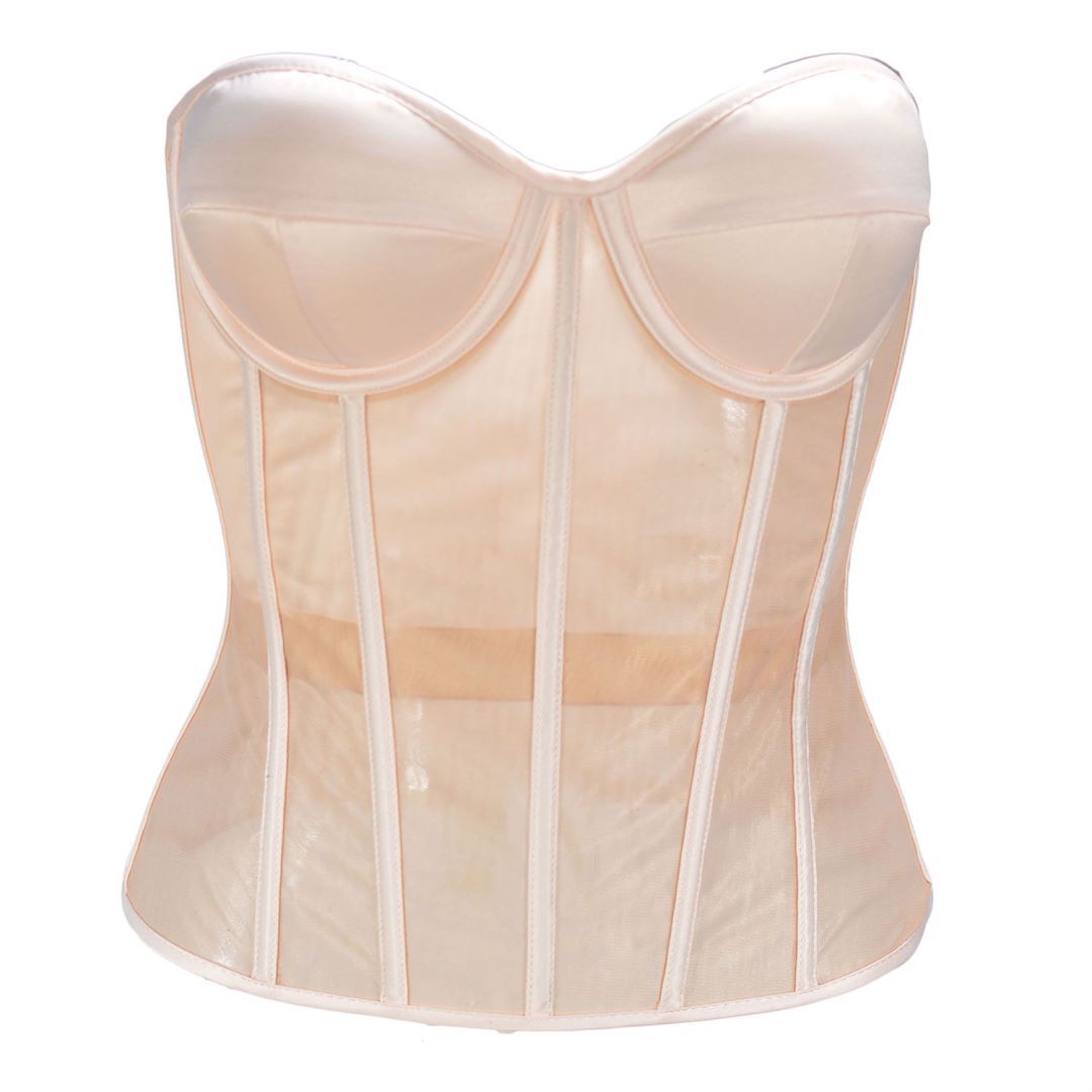 Freedombeauty | 707 breast cup mesh bra wedding dress base perspective cool
