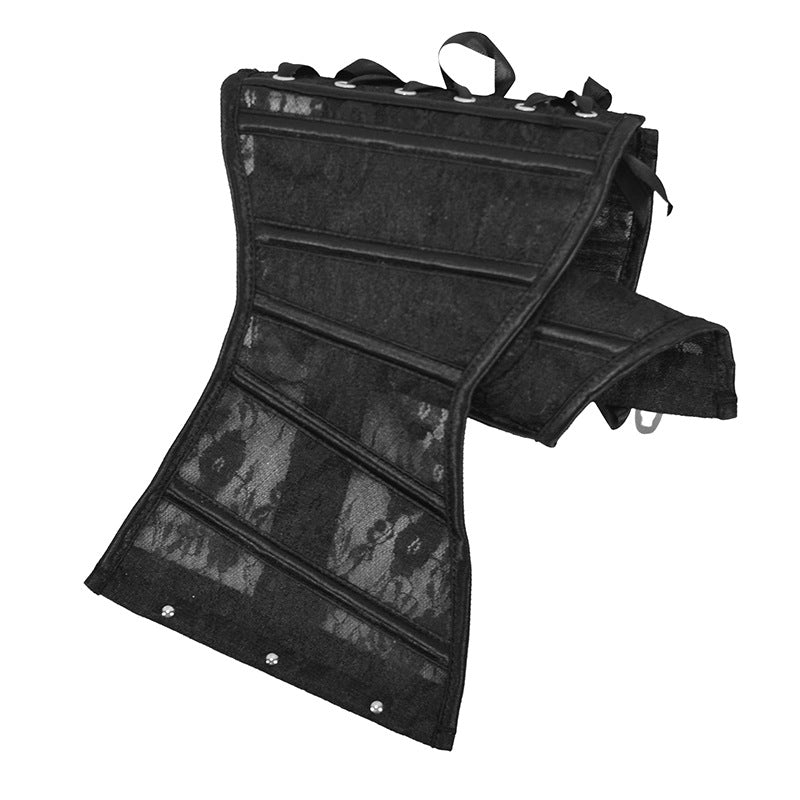 Freedombeauty|Autumn new lace short corset 16cm3 buckle herringbone support waist seal Lolita waist seal