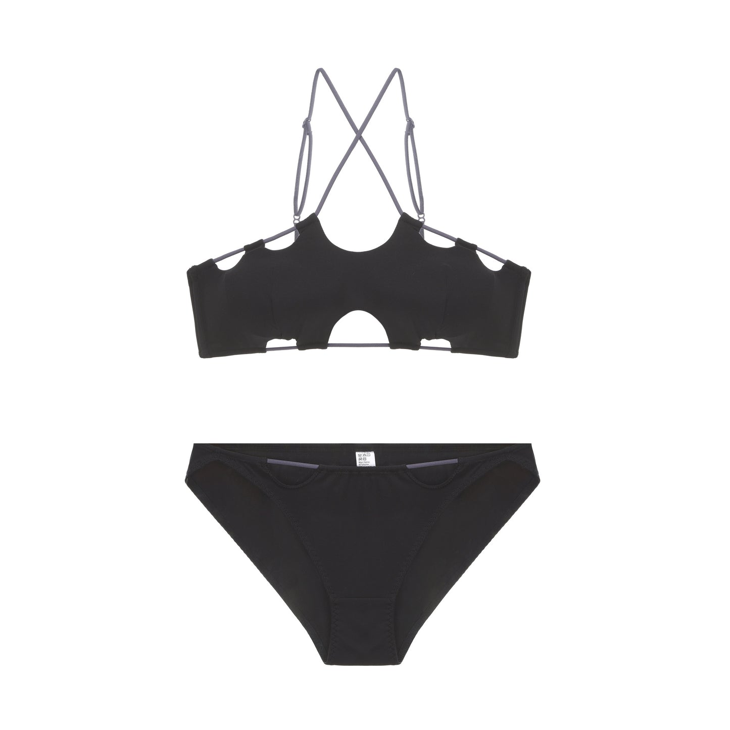 FREEDOMBEAUTY | Traceless neck cross small chest tube top underwear women's no steel ring breathable bra cover bikini swimsuit gathers thin styles