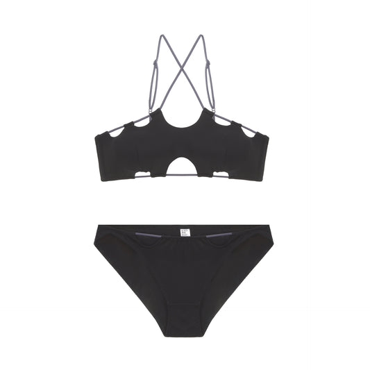 FREEDOMBEAUTY | Traceless neck cross small chest tube top underwear women's no steel ring breathable bra cover bikini swimsuit gathers thin styles