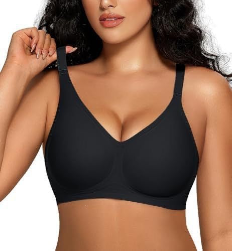 FREEDOMBEAUTY | Cross-border European and American seamless soft support wireless fixed cup comfortable bra bra underwear women's gathering lifting upward support
