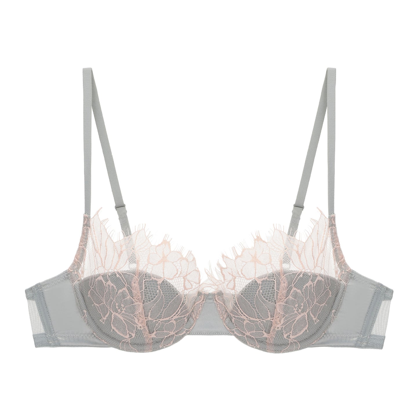 Freedombeauty | New French lace underwear girl eyelash edge sexy thin cotton cup soft steel ring pure desire bra bra set