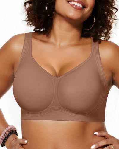 FREEDOMBEAUTY |OEAK Womens Wireless Jelly Bra Plus Size Supportive Seamless