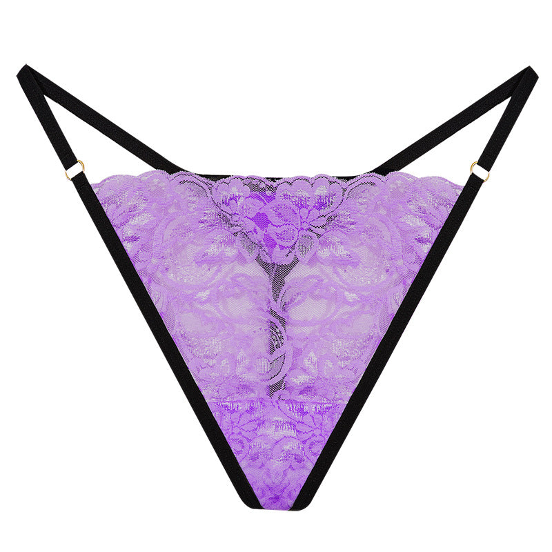 FREEDOMBEAUTY | 2025 New European and American sexy one-piece bikini classic thong T-pants women, lace thong daily wear