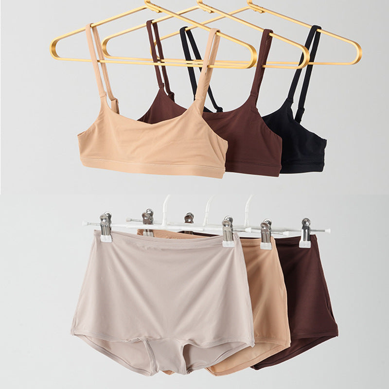 Freedombeauty | FITS EVERYBODY Bra Chest Padded Adjustable Shoulder Strap Underwear Naked Shorts Home Underwear Set