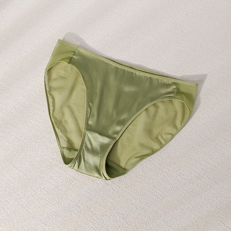 FREEDOMBEAUTY | mulberry silk underwear set sexy French triangle cup silk bra underwear women