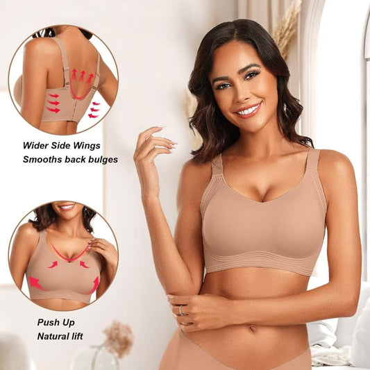 FREEDOMBEAUTY |OEAK Womens Seamless Push Up Bras No Underwire Full Coverage