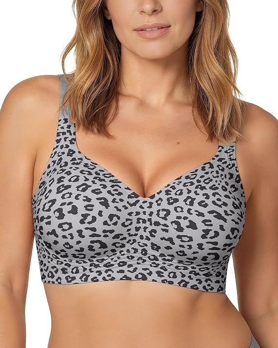 FREEDOMBEAUTY |OEAK Womens Wireless Jelly Bra Plus Size Supportive Seamless