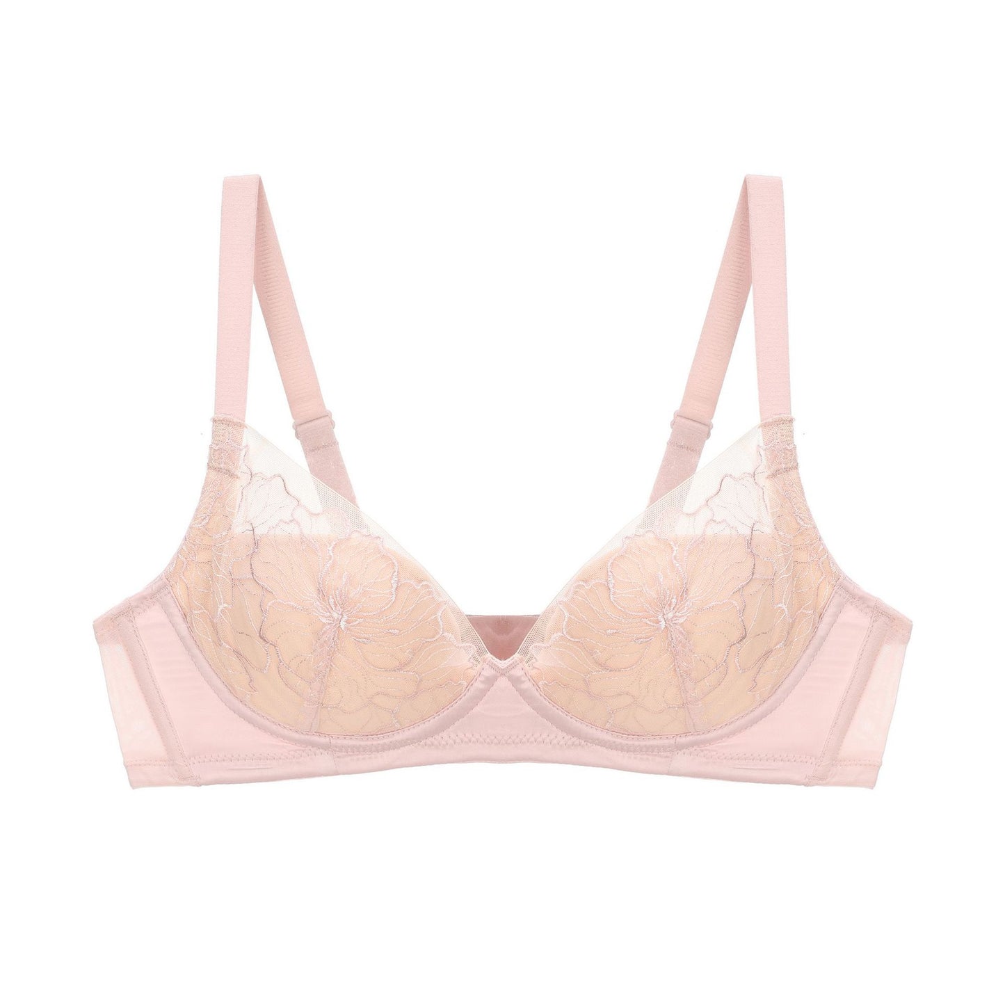 FREEDOMBEAUTY | Lace without steel ring to show the size of the chest, the upper support of the chest is gathered and closed, and the secondary breasts are adjusted. Underwear women's suit bra cover