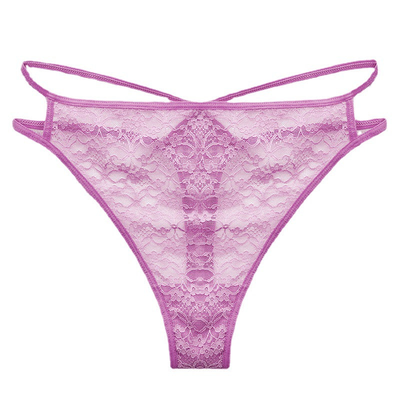 FREEDOMBEAUTY | Foreign trade sexy lace underwear women, temptation seamless fitness thong explosion low waist thin belt T pants new wholesale