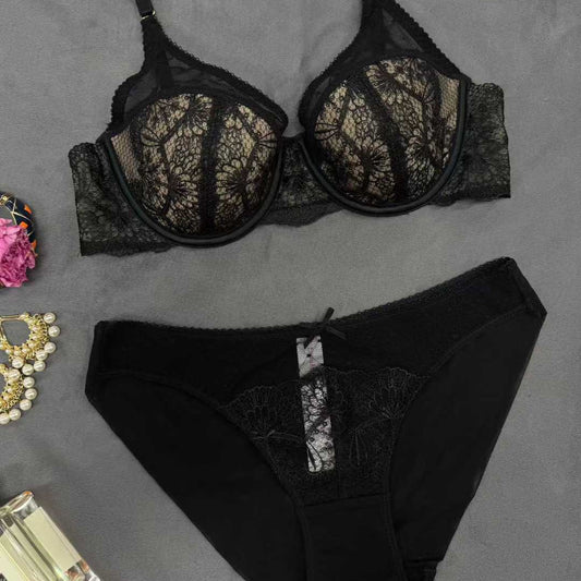 FREEDOMBEAUTY | Foreign trade underwear new European and American style thin style big chest shows small sexy half cup bra breathable gathering bra cover