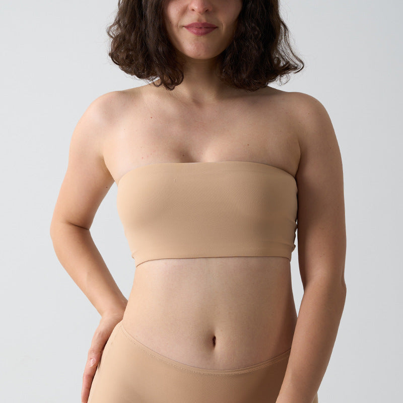 Freedombeauty | SK Kadaijia Bandeau strapless one piece sexy tube top high elastic breathable double tube bra underwear
