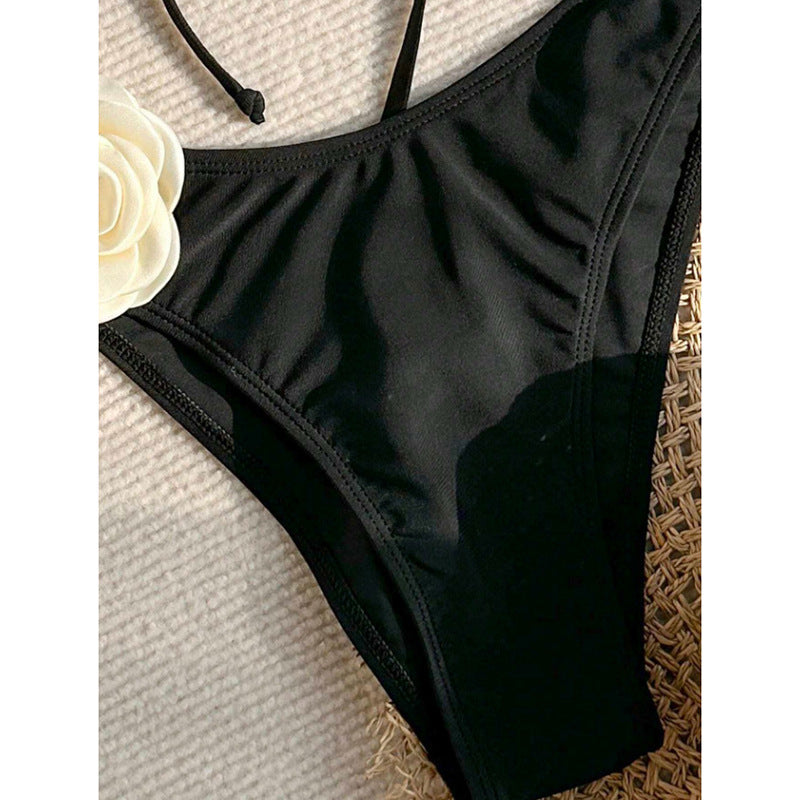 FREEDOMBEAUTY | 2025 new European and American fashion three-dimensional flower sexy bikini swimsuit women's vacation beach bikini swimsuit