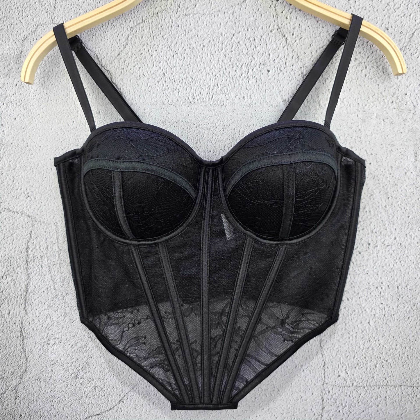 FREEDOMBEAUTY | Lace Sling Vest with Chest Pad Women's Exterior Pure Sexy Skinny Bottom Top Summer