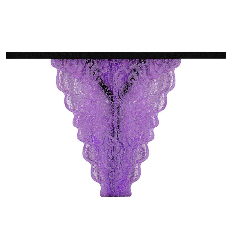 FREEDOMBEAUTY | 2025 New European and American sexy one-piece bikini classic thong T-pants women, lace thong daily wear