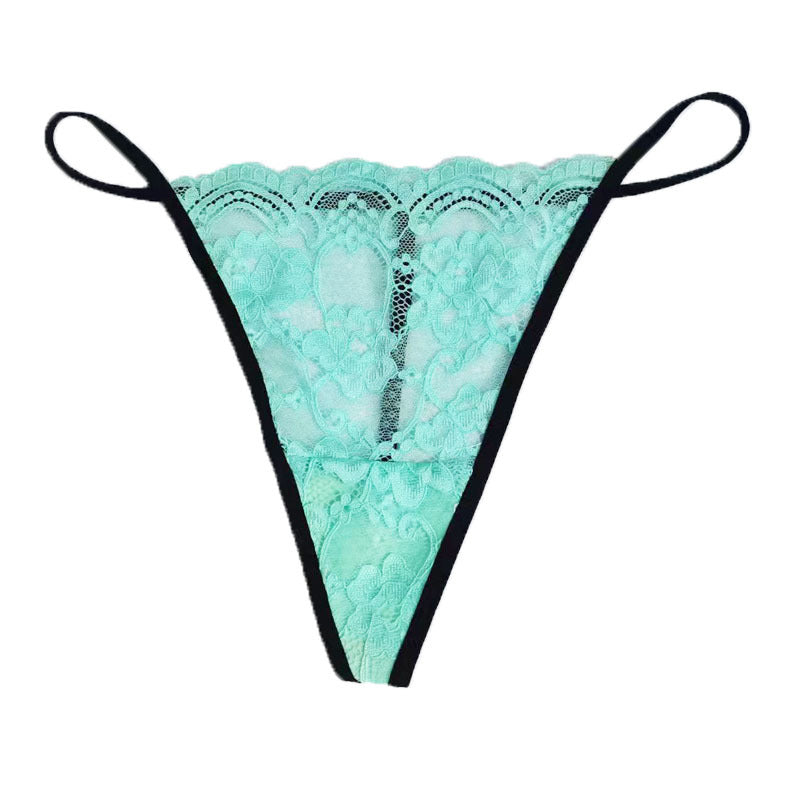 FREEDOMBEAUTY | 2025 New European and American sexy one-piece bikini classic thong T-pants women, lace thong daily wear