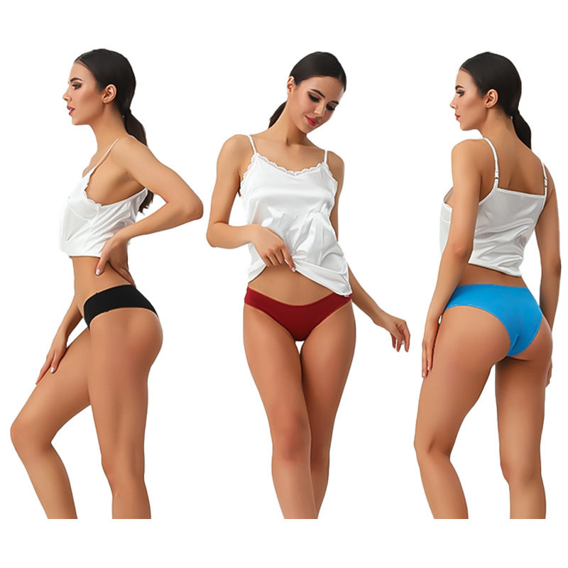 Freedombeauty | Cotton Underwear Women's European Size Low Waist Briefs 40S Combed Cotton Comfortable Loose Workout Shorts