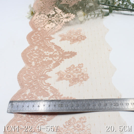 freedombeauty|Skin Tone Single-Sided French Classical Pattern Embroidery Lace Trim Curtain Sofa Cushion Lace Trim DIY Accessories
