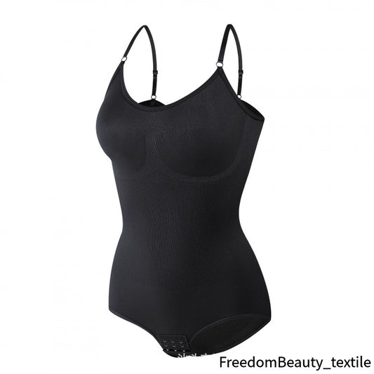 freedombeauty|Hot Sale Women's Shapewear Bodysuit Abdomen Control Hip Lift Strap Chest Support Body Shaper Corset Button Triangle Briefs