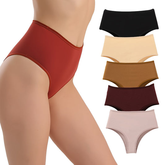 Freedombeauty | Underwear Women's Dys130 High Waist European and American Ladies Briefs 40S Combed Cotton Comfortable Breathable plus Size Underwear