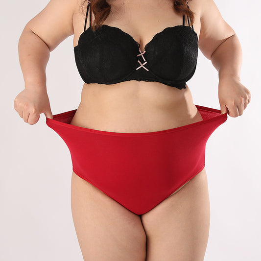 Freedombeauty | High Waist Large Size Ladies' Underwear Pure Cotton 150.00kg Can Wear Full Sheath Breathable Safety Briefs
