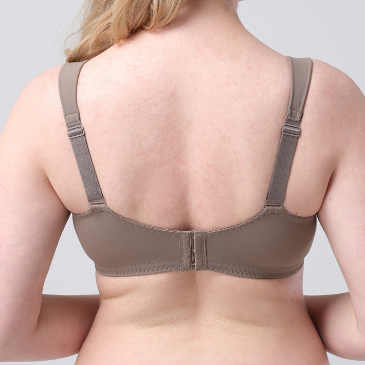 Freedombeauty | Wide Shoulder Strap Plump Girls Lace Underwear Women's Ultra-Thin Wireless plus Size Bra Bra European and American Style Sexy