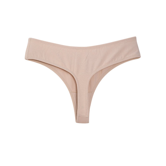 Freedombeauty | Women's plus Size Underwear Pure Cotton Sexy T-Back Low Waist T-Shaped Panties New Solid Color Briefs