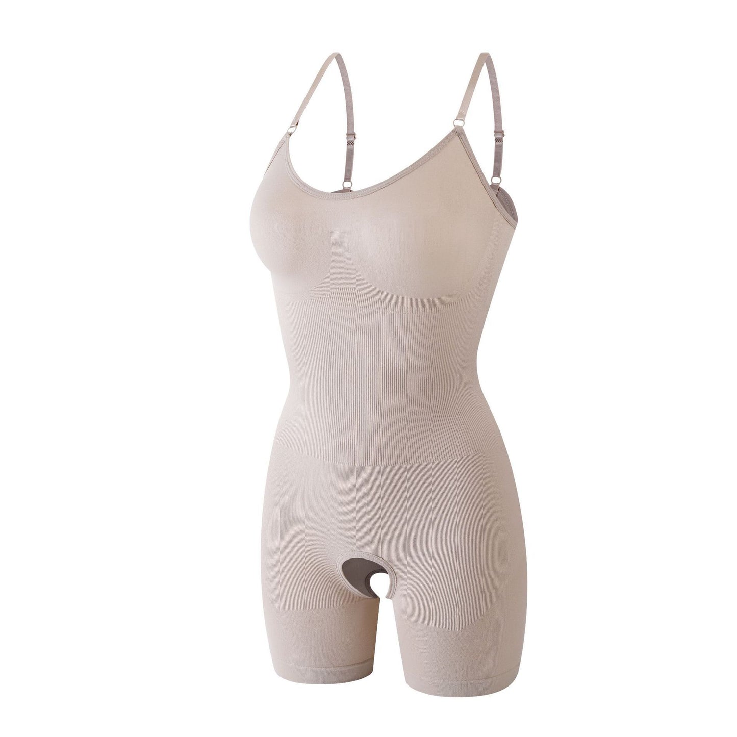 freedombeauty|One-Piece Open-Crotch Shapewear Boxer Briefs for Women, Thin Strap Shapewear, Chest and Abdomen Support, Plus Size Underwear