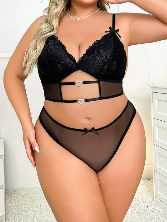 Freedombeauty | High-End Quality New Style Sexy Sexy Mesh 2-Piece Set plus Size