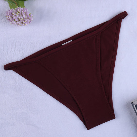 Freedombeauty | European and American Cotton Underwear Women's Bikini Women's Briefs Low Waist T-Back Support