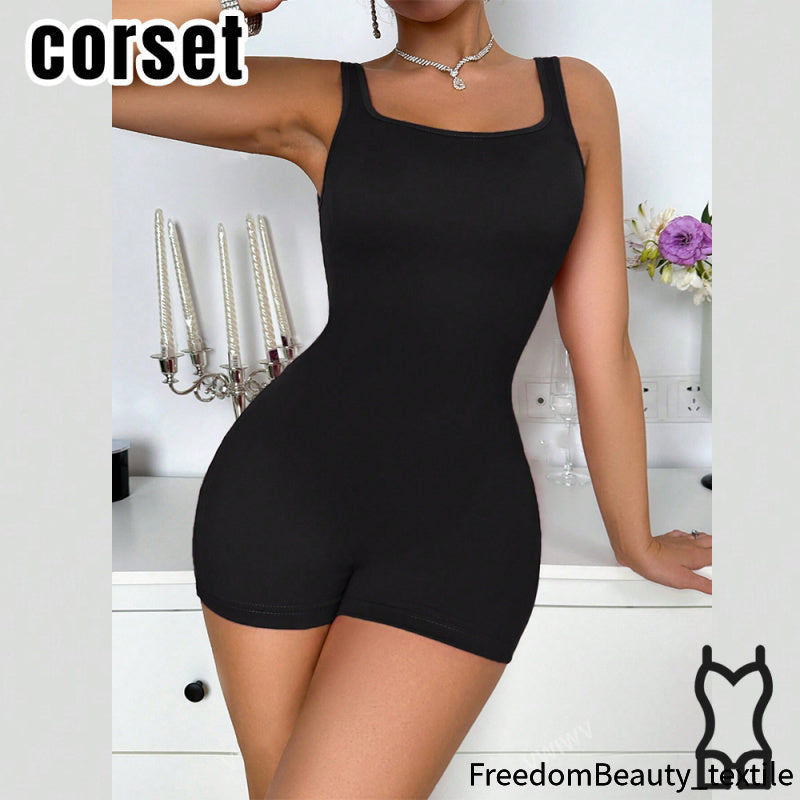 freedombeauty|Trendy European and American Shapewear Plus Size Abdomen Control Strong Sports Bra Waist Shaping Hip Lift Postpartum Recovery Tight Slimming Bodysuit