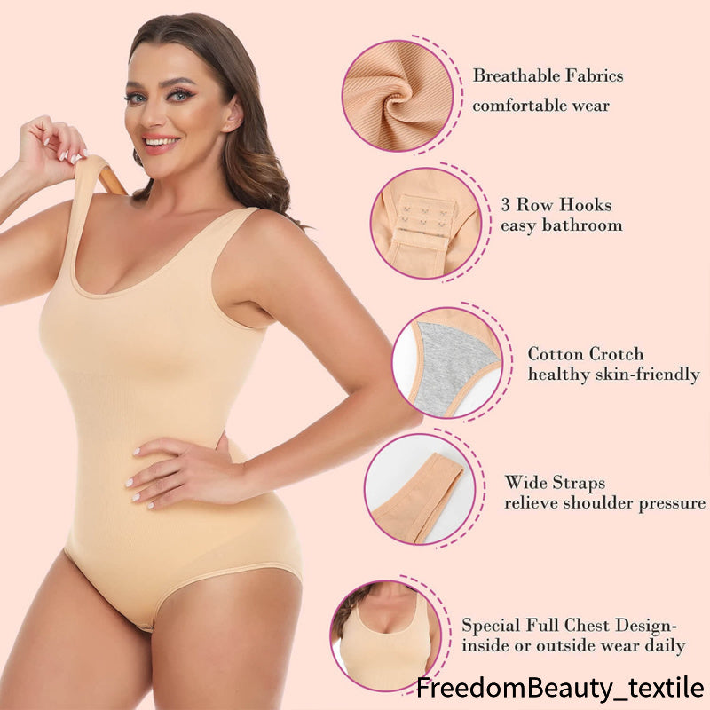 freedombeauty｜European and American Plus Size Waist Cincher Butt Lifter Shapewear skims Shapewear Adjustable One-Piece Women's Shapewear Underwear