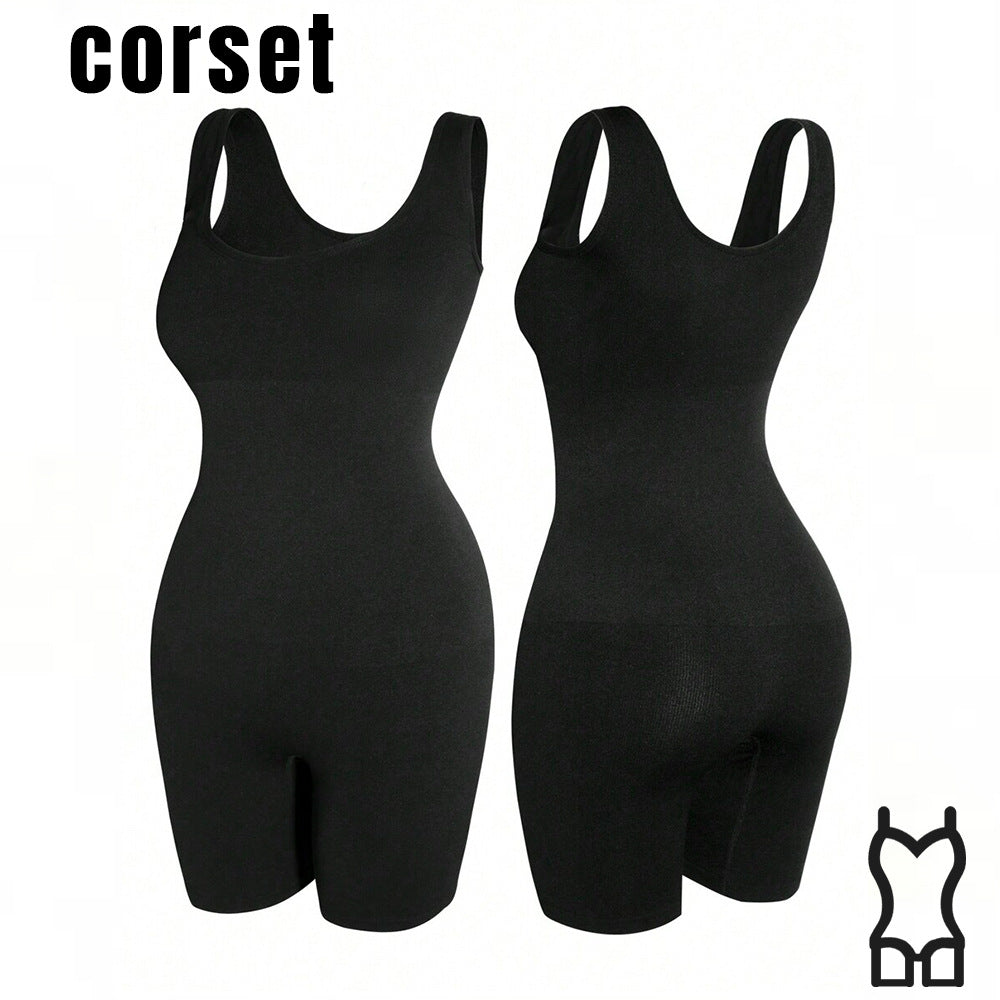 freedombeauty|Trendy European and American Shapewear Plus Size Abdomen Control Strong Sports Bra Waist Shaping Hip Lift Postpartum Recovery Tight Slimming Bodysuit