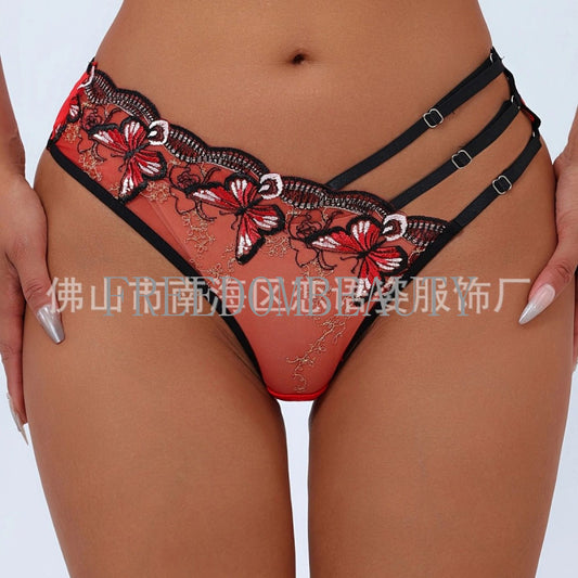 Freedombeauty | Sexy Lingerie Women's See-through T-Shaped Temptation Underwear Women's Low Waist Sexy Beautiful Hip Lace Hollow Underwear