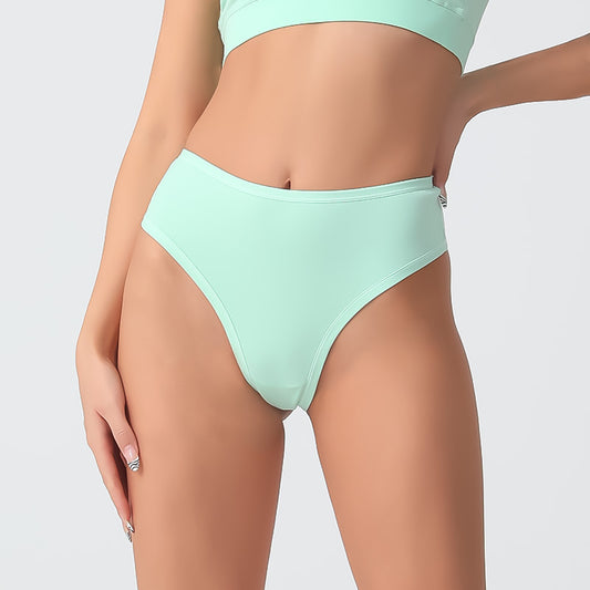 Freedombeauty | plus Size Cotton Underwear Girls' Invisible High Waist Brazilian Panties Breathable Crotch High Slit Briefs Delivery Supported