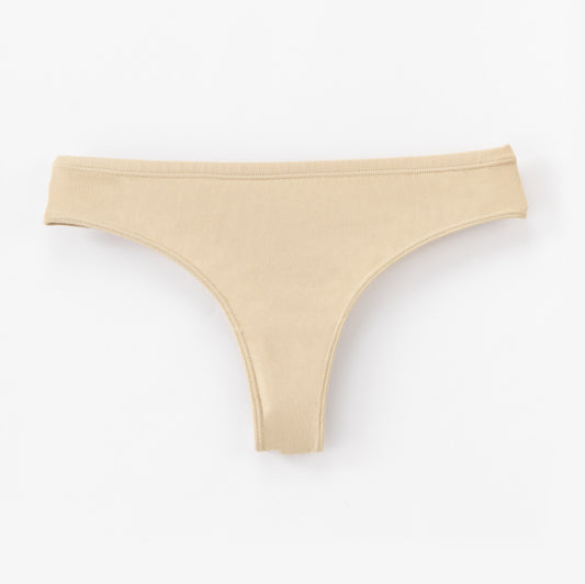 Freedombeauty | Customized Pure Cotton T-Back Women's Combed Cotton Solid Color Women's Briefs Support Small Orders