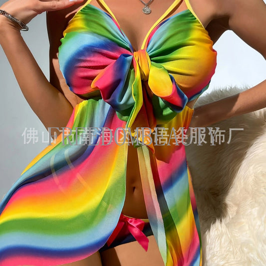 Freedombeauty | New Rainbow Gradient in Stock Fashion Charm Seduction Sexy Pure Desire Style Sexy Lingerie