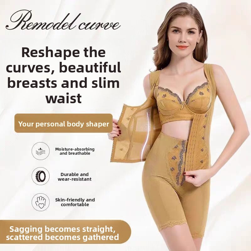 FREEDOMBEAUTY | Postpartum Shapewear Women's Body Shaping Waist Back Clip Traceless onesie High Waist Hip Pants Full Body Pressure Bondage Pants