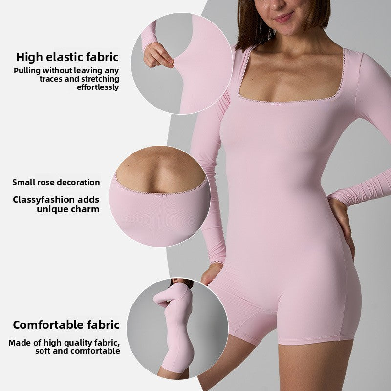 FREEDOMBEAUTY | FITS EVERYBODY LONG SLEEVE BODYSUIT Naked breathable jumpsuit