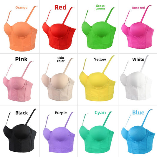 freedombeauty｜Hot Sale Small Suspender Tube Top Removable Shoulder Strap Shaping Bra DB081